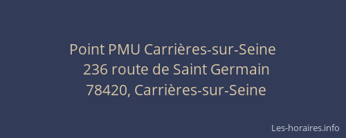 Point PMU Carri&egrave;res-sur-Seine