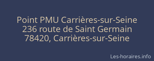 Point PMU Carrières-sur-Seine