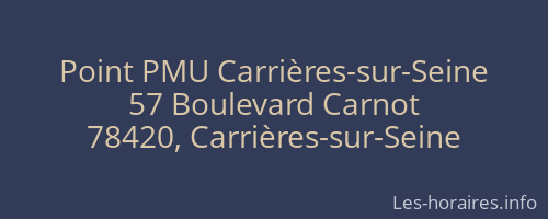 Point PMU Carrières-sur-Seine