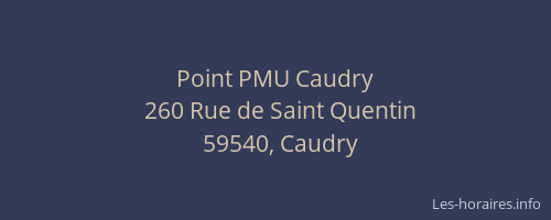 Point PMU Caudry