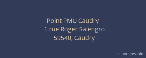 Point PMU Caudry