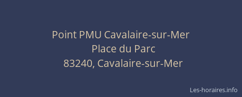 Point PMU Cavalaire-sur-Mer