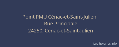 Point PMU Cénac-et-Saint-Julien
