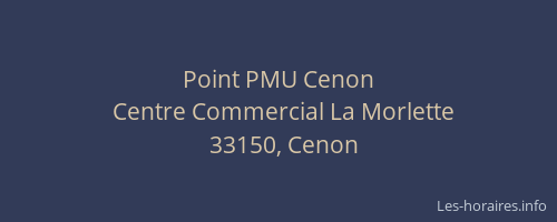 Point PMU Cenon
