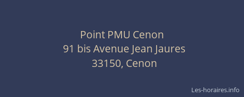Point PMU Cenon