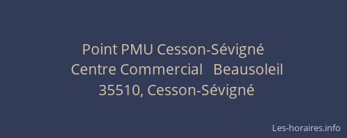 Point PMU Cesson-Sévigné