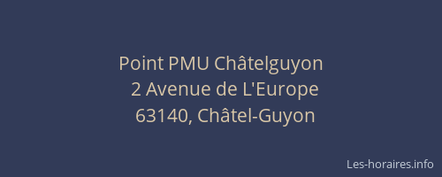 Point PMU Ch&acirc;telguyon