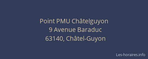 Point PMU Ch&acirc;telguyon