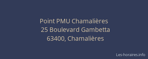 Point PMU Chamalières