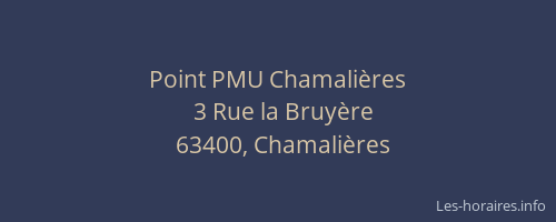 Point PMU Chamalières