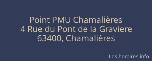 Point PMU Chamalières