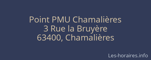 Point PMU Chamalières