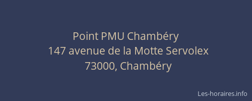 Point PMU Chambéry