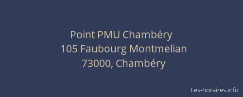 Point PMU Chambéry