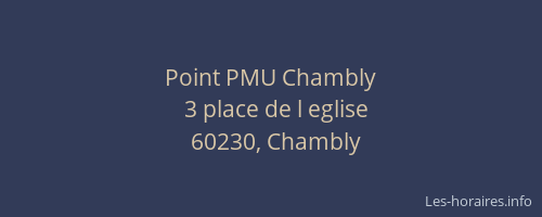 Point PMU Chambly