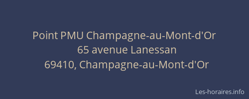 Point PMU Champagne-au-Mont-d'Or