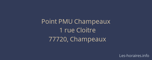 Point PMU Champeaux