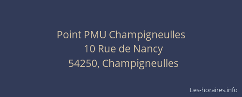 Point PMU Champigneulles