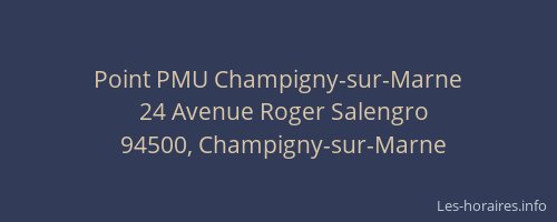 Point PMU Champigny-sur-Marne