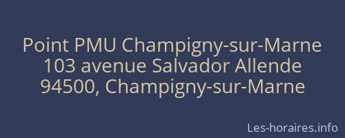 Point PMU Champigny-sur-Marne