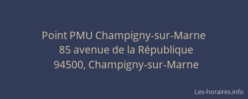 Point PMU Champigny-sur-Marne