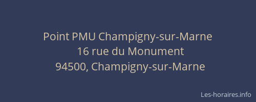Point PMU Champigny-sur-Marne