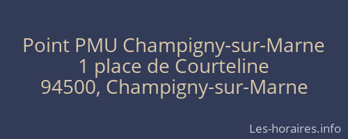 Point PMU Champigny-sur-Marne