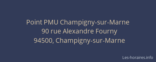 Point PMU Champigny-sur-Marne