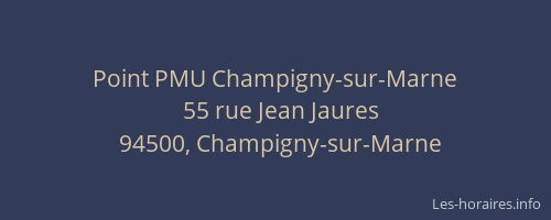 Point PMU Champigny-sur-Marne