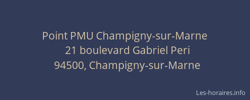 Point PMU Champigny-sur-Marne