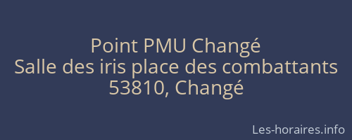 Point PMU Changé