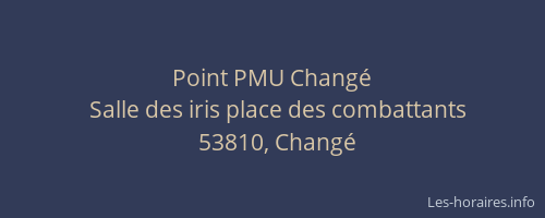 Point PMU Changé
