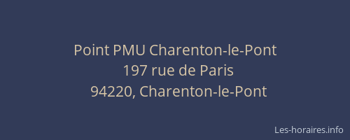 Point PMU Charenton-le-Pont