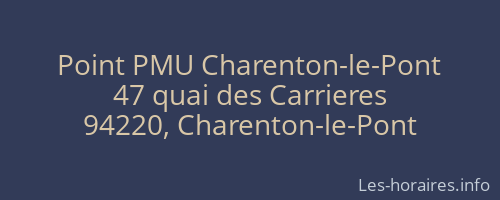 Point PMU Charenton-le-Pont