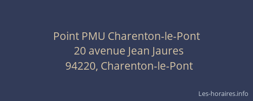 Point PMU Charenton-le-Pont