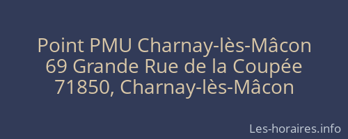 Point PMU Charnay-lès-Mâcon