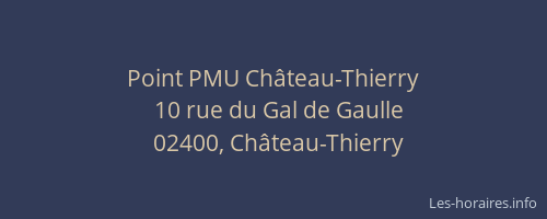 Point PMU Château-Thierry