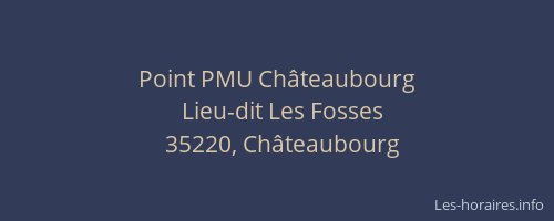 Point PMU Châteaubourg