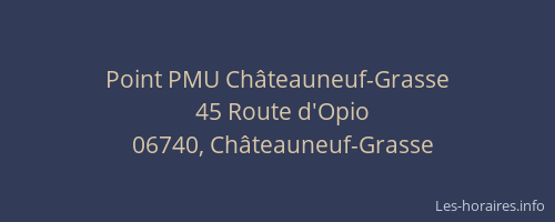 Point PMU Châteauneuf-Grasse
