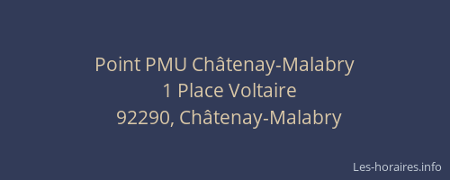 Point PMU Châtenay-Malabry