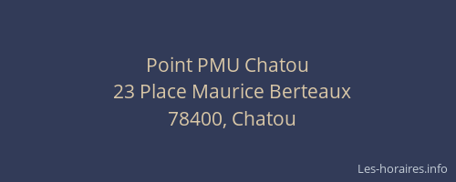 Point PMU Chatou