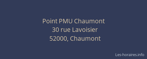 Point PMU Chaumont