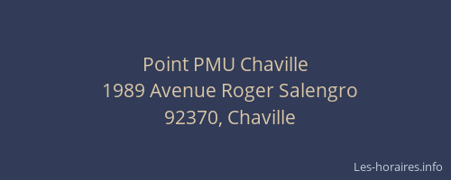 Point PMU Chaville