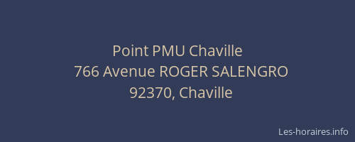 Point PMU Chaville