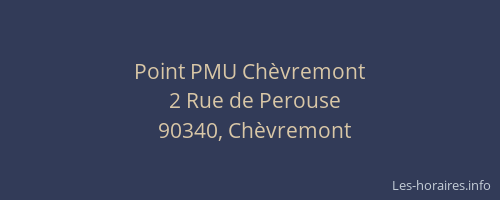 Point PMU Chèvremont