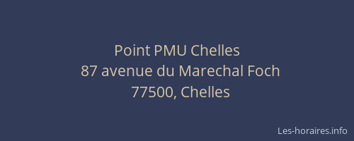 Point PMU Chelles