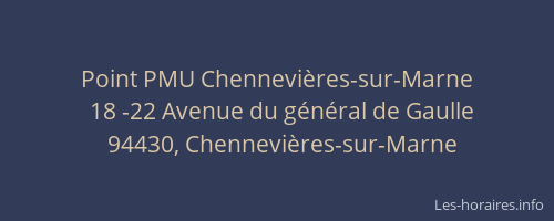 Point PMU Chennevières-sur-Marne