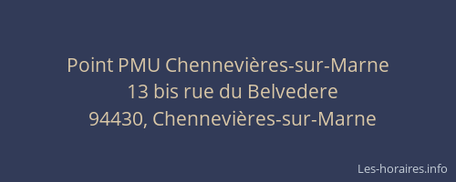 Point PMU Chennevi&egrave;res-sur-Marne