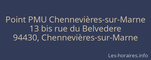 Point PMU Chennevières-sur-Marne