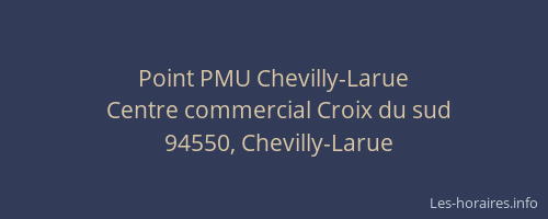 Point PMU Chevilly-Larue